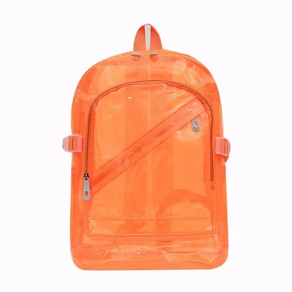 Waterproof transparent colored PVC backpack