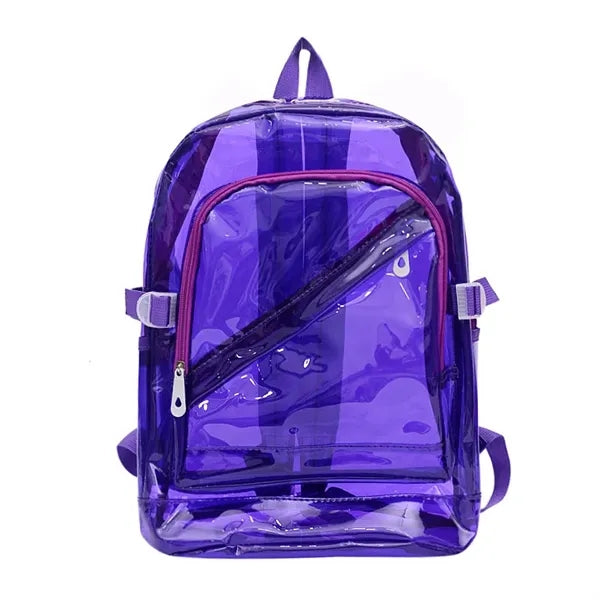 Waterproof transparent colored PVC backpack