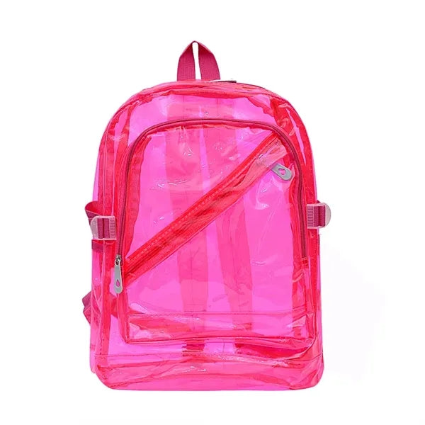 Waterproof transparent colored PVC backpack