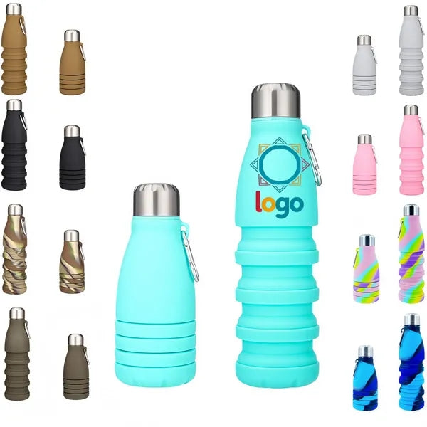 Oz Reuseable BPA Free Silicone Foldable Water Bottle
