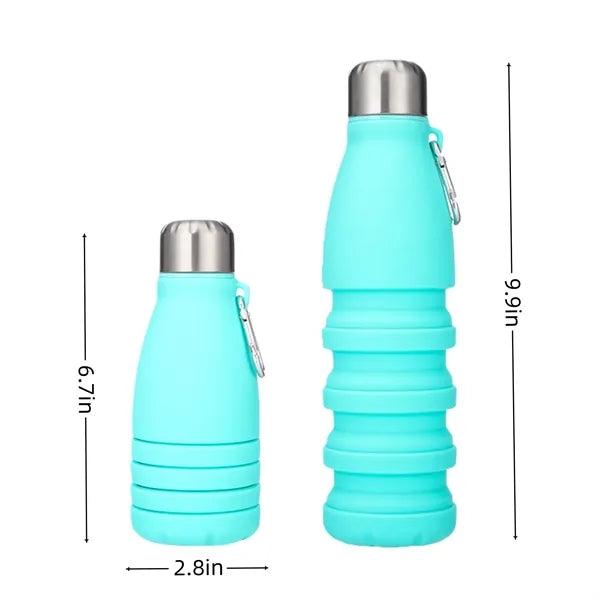 Oz Reuseable BPA Free Silicone Foldable Water Bottle