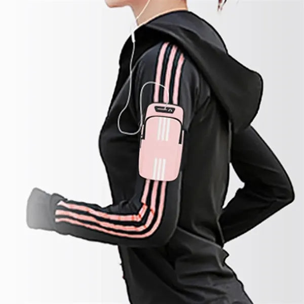 Reflective Dual-Pocket Sports Running Armband Phone Holder