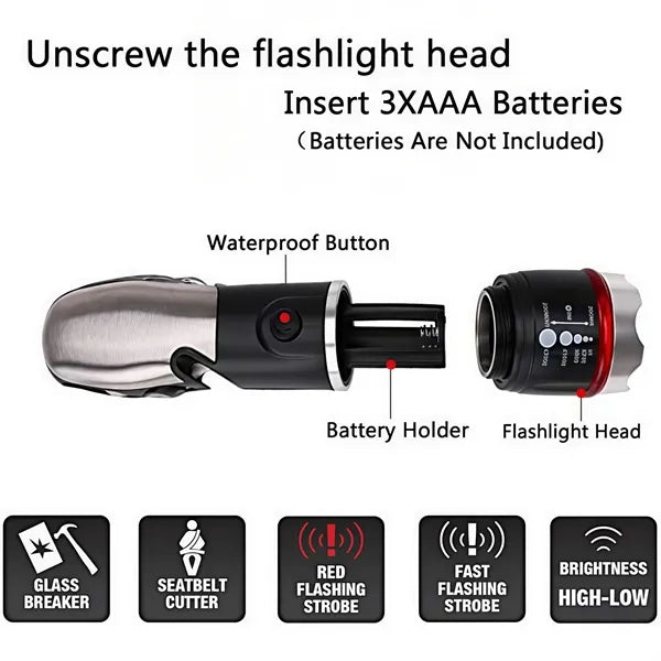 MOQMulti Tool Flashlight All in One Light for Emergency