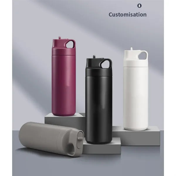 Oz Insulated Stainless Steel Water Bottle With Straw