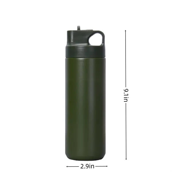 Oz Insulated Stainless Steel Water Bottle With Straw