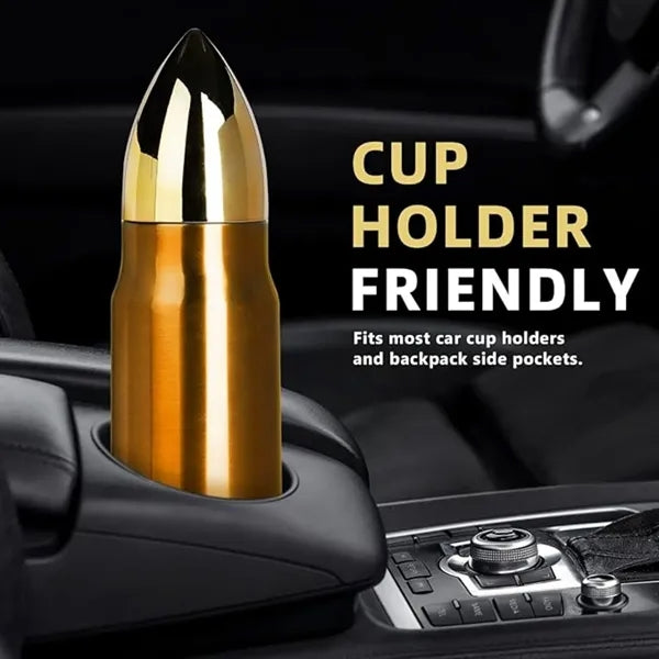 Oz Bullet Shaped Stainless Steel Water Bottle