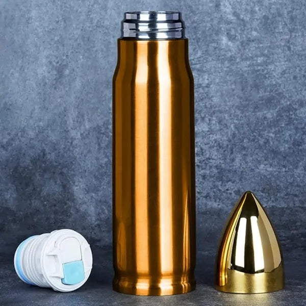 Oz Bullet Shaped Stainless Steel Water Bottle