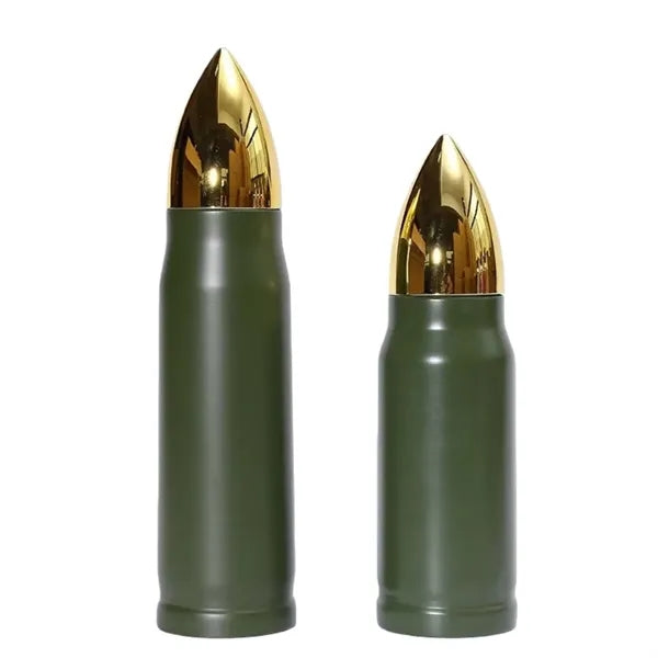 Oz Bullet Shaped Stainless Steel Water Bottle