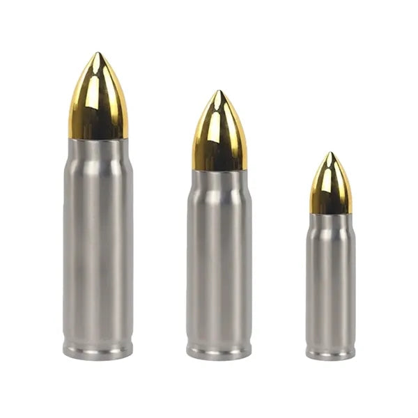 Oz Bullet Shaped Stainless Steel Water Bottle