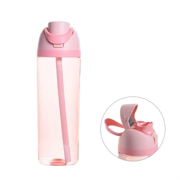 Oz Tritan Straw Water Bottle with Auto Spout Lid