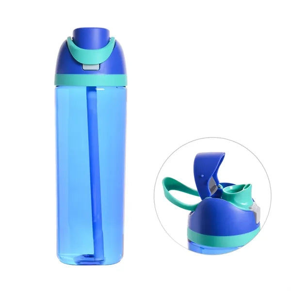 Oz Tritan Straw Water Bottle with Auto Spout Lid