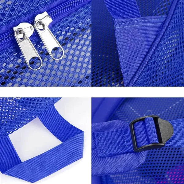 Security Friendly See-Through Mesh School Backpack