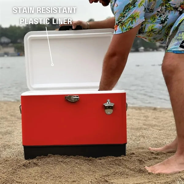 30L Outdoor Insulated Cooler Box with Bottle Opener
