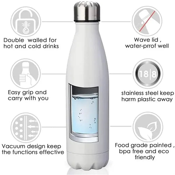 17oz Stainless Steel Water Bottle Double Walled