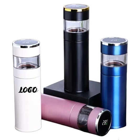 15oz Stainless Steel Travel Mug LED Temp Display Bottle