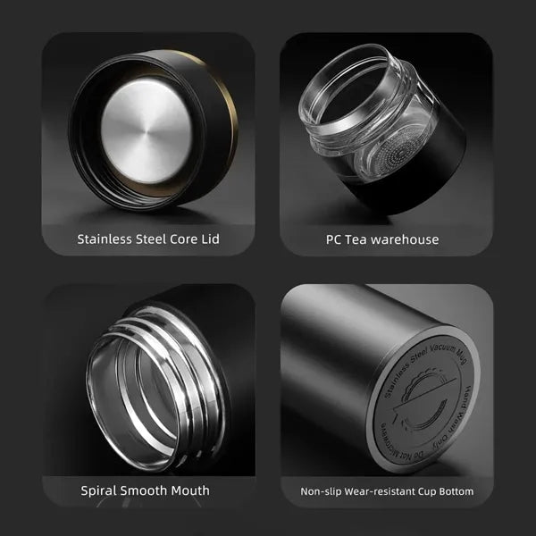 15oz Stainless Steel Travel Mug LED Temp Display Bottle