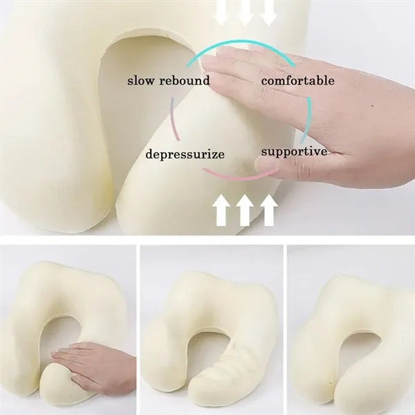 Memory Foam Travel Pillow U Shape Neck Support Cushion