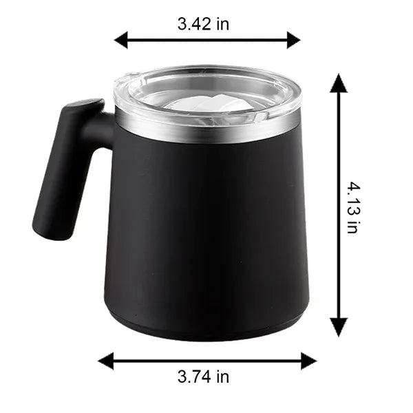 304 Stainless Steel Double-Layer Anti-Scalding Mug With Lid