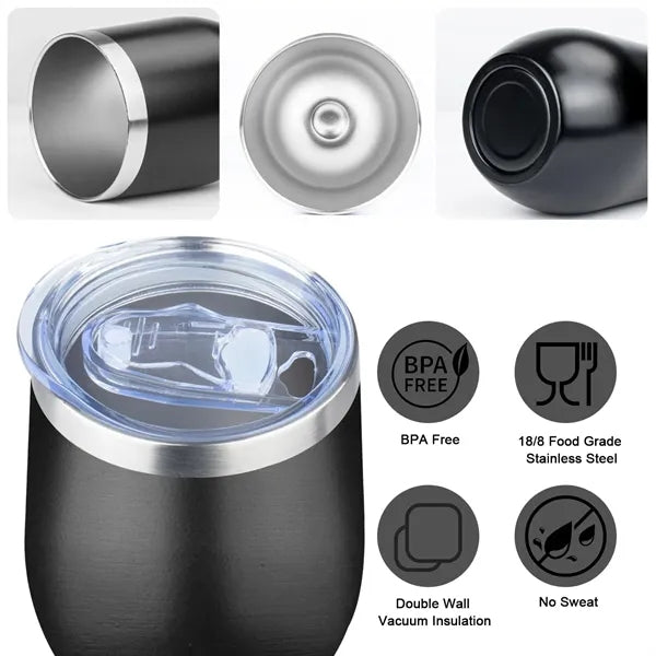 16oz Wine Tumbler Glasses with Lid