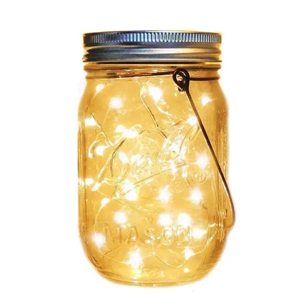 Waterproof Solar Mason Jar LED Light w/ Handle