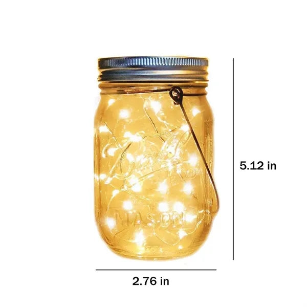 Waterproof Solar Mason Jar LED Light w/ Handle