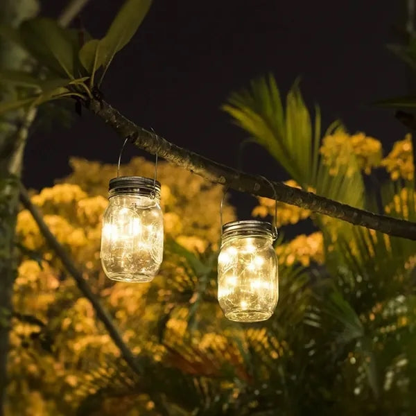 Waterproof Solar Mason Jar LED Light w/ Handle
