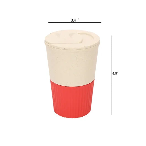 13oz Leak-Proof Food Grade Wheat Straw Coffee Cup