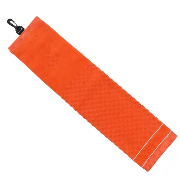 Cotton Sweat Absorbent Golf Towel w/ Carabiner Clip