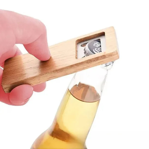 Portable Eco Friendly Wooden Bottle Opener