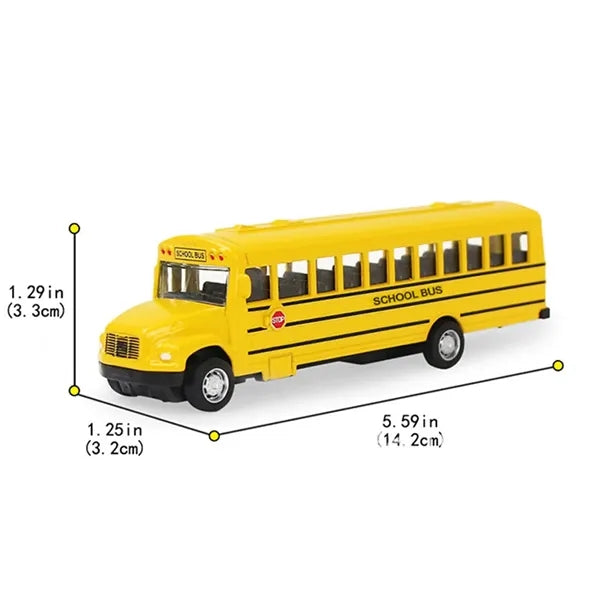 Kids Realistic Alloy Pull Back School Bus Toy