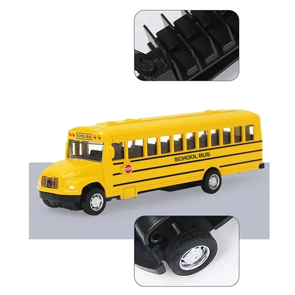 Kids Realistic Alloy Pull Back School Bus Toy