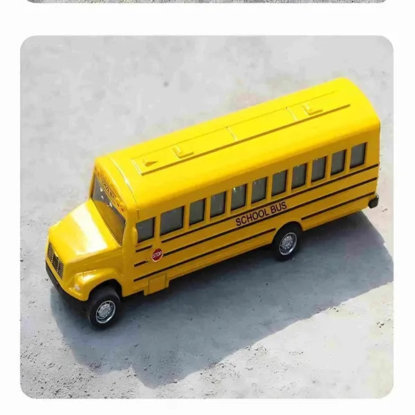 Kids Realistic Alloy Pull Back School Bus Toy