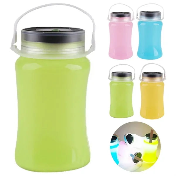 40oz Solar LED Silicone Camping Light Water Bottle