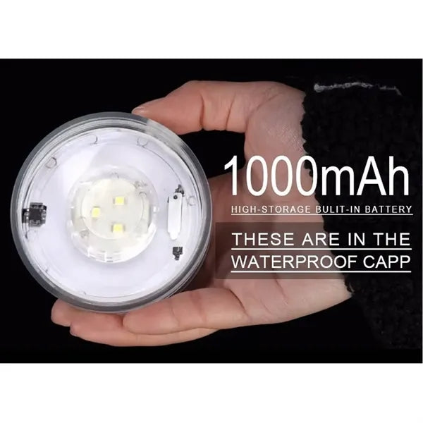 40oz Solar LED Silicone Camping Light Water Bottle