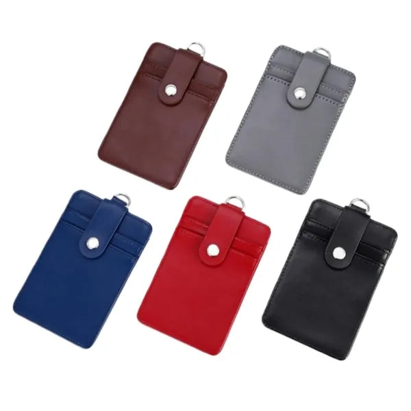 PU Leather Lanyard Card Holder