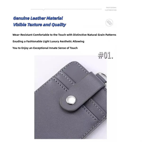 PU Leather Lanyard Card Holder