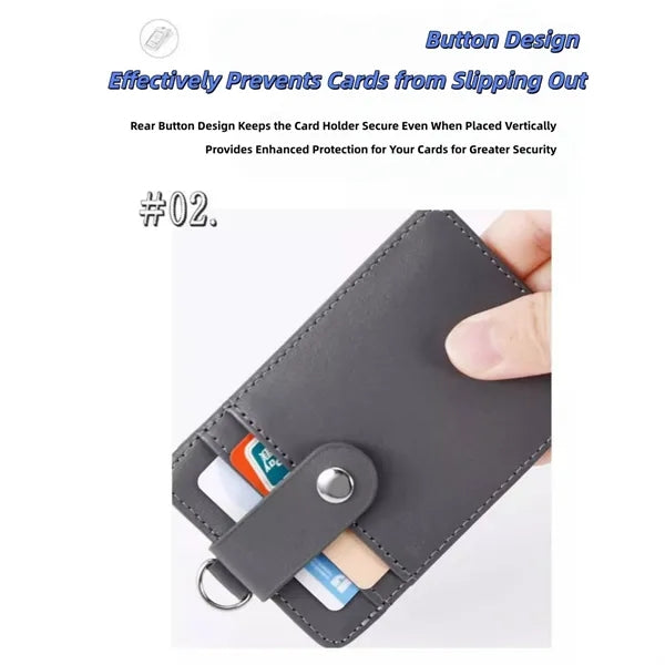 PU Leather Lanyard Card Holder