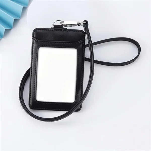 PU Leather Lanyard Card Holder