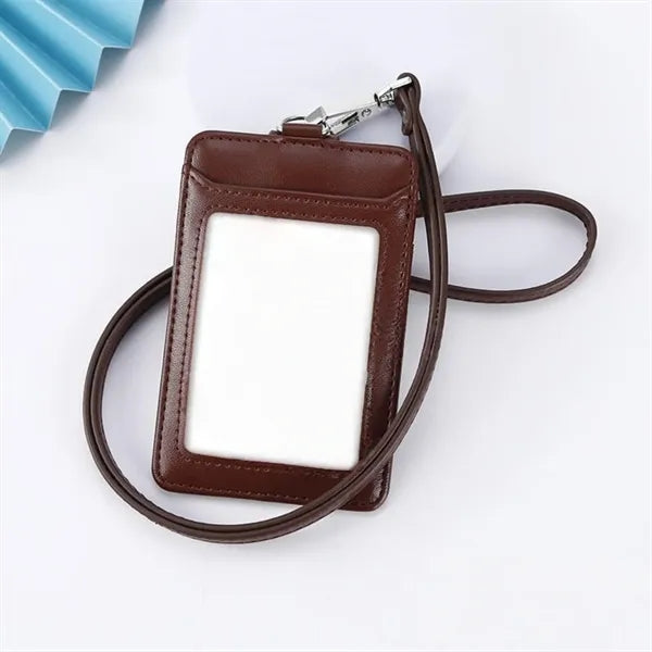 PU Leather Lanyard Card Holder