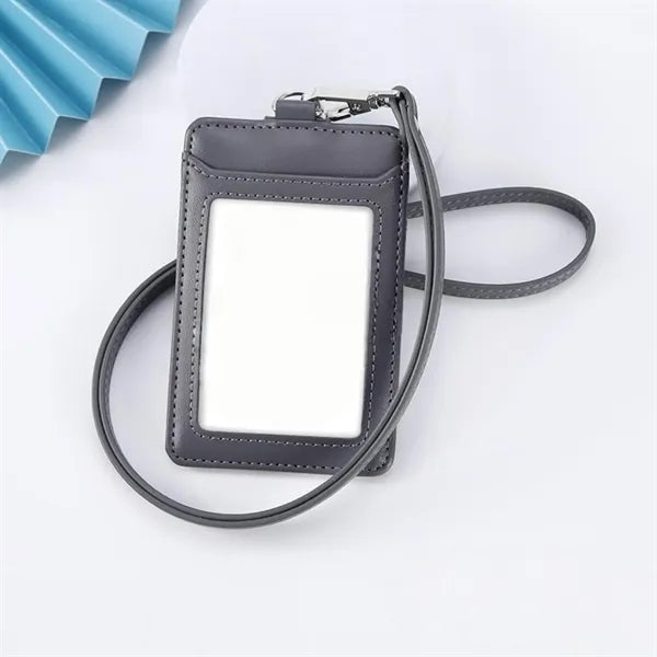 PU Leather Lanyard Card Holder