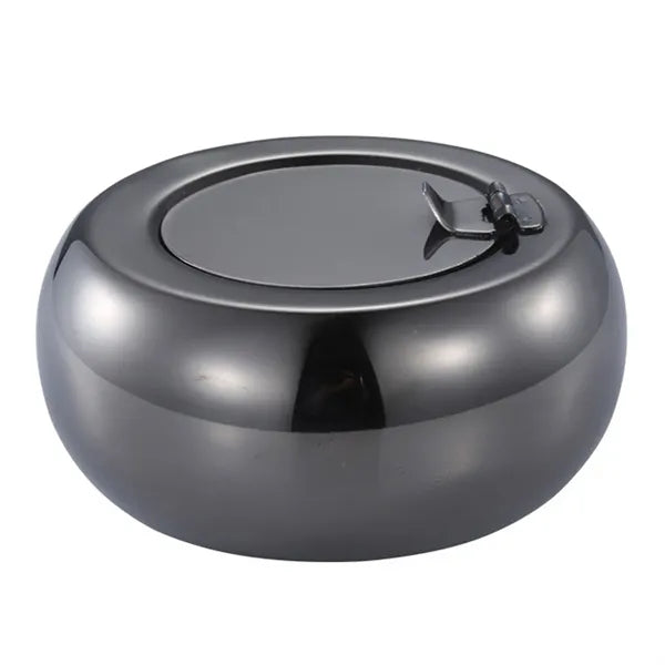 Heavy Duty Stainless Steel Ashtray w/ Lid