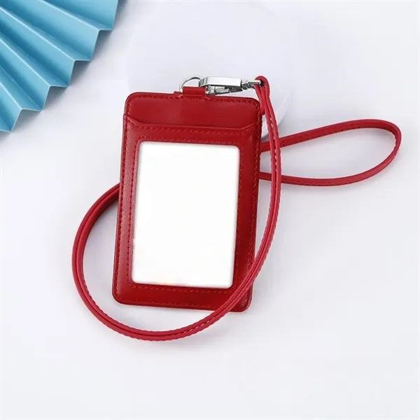 PU Leather Lanyard Card Holder