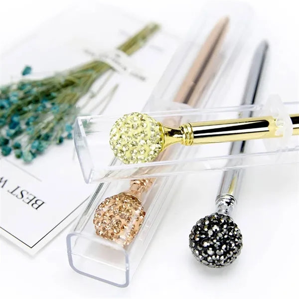 Metal Rotary Diamond Ball Pen w/ Box