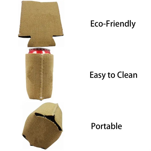 11 oz Cotton Linen Beverage Holder Sleeve