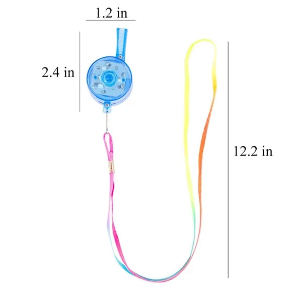 LED Light Up Whistles w/ Lanyard