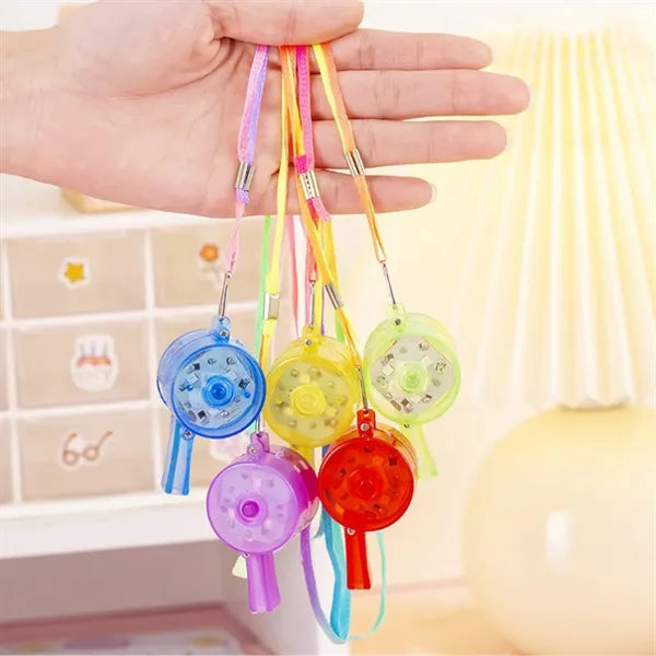 LED Light Up Whistles w/ Lanyard