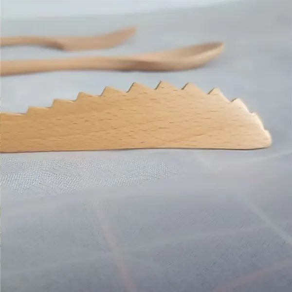 Eco Friendly Beech Wood Knife Portable Utensil