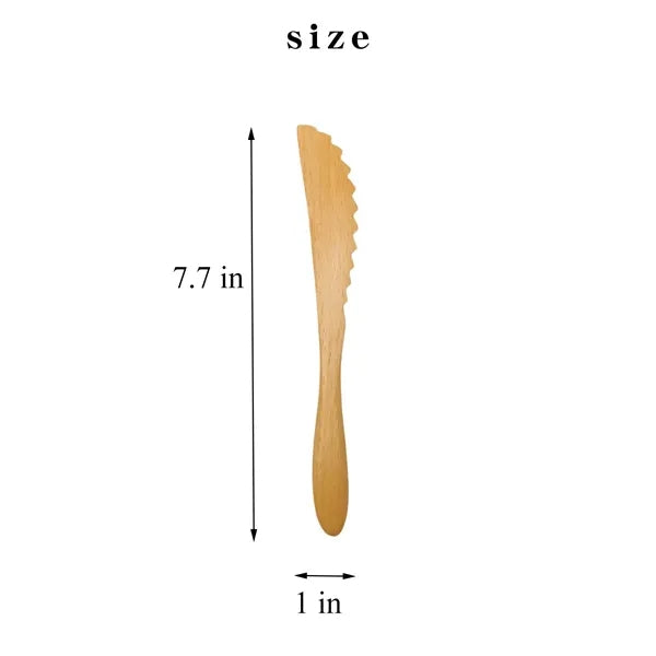 Eco Friendly Beech Wood Knife Portable Utensil