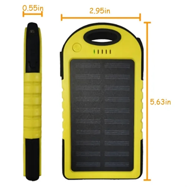 5000mAh Waterproof Portable Solar Power Bank