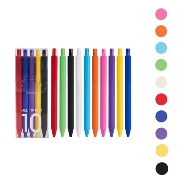 10 Pieces 0.5mm Assorted Color Gel Pens